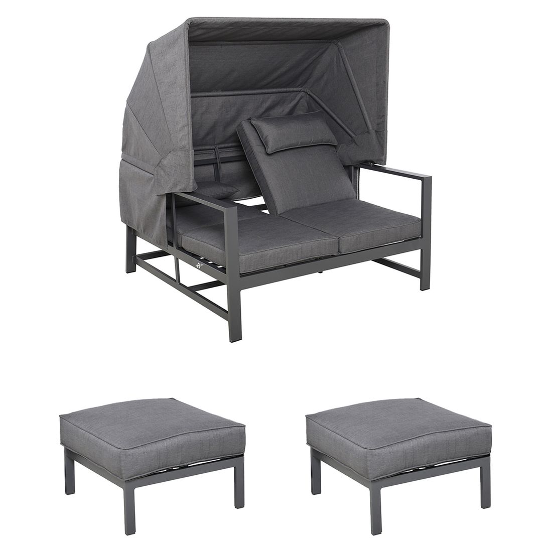 OUTLIV. Atlanta Daybed verstellbar Aluminium/Olefin