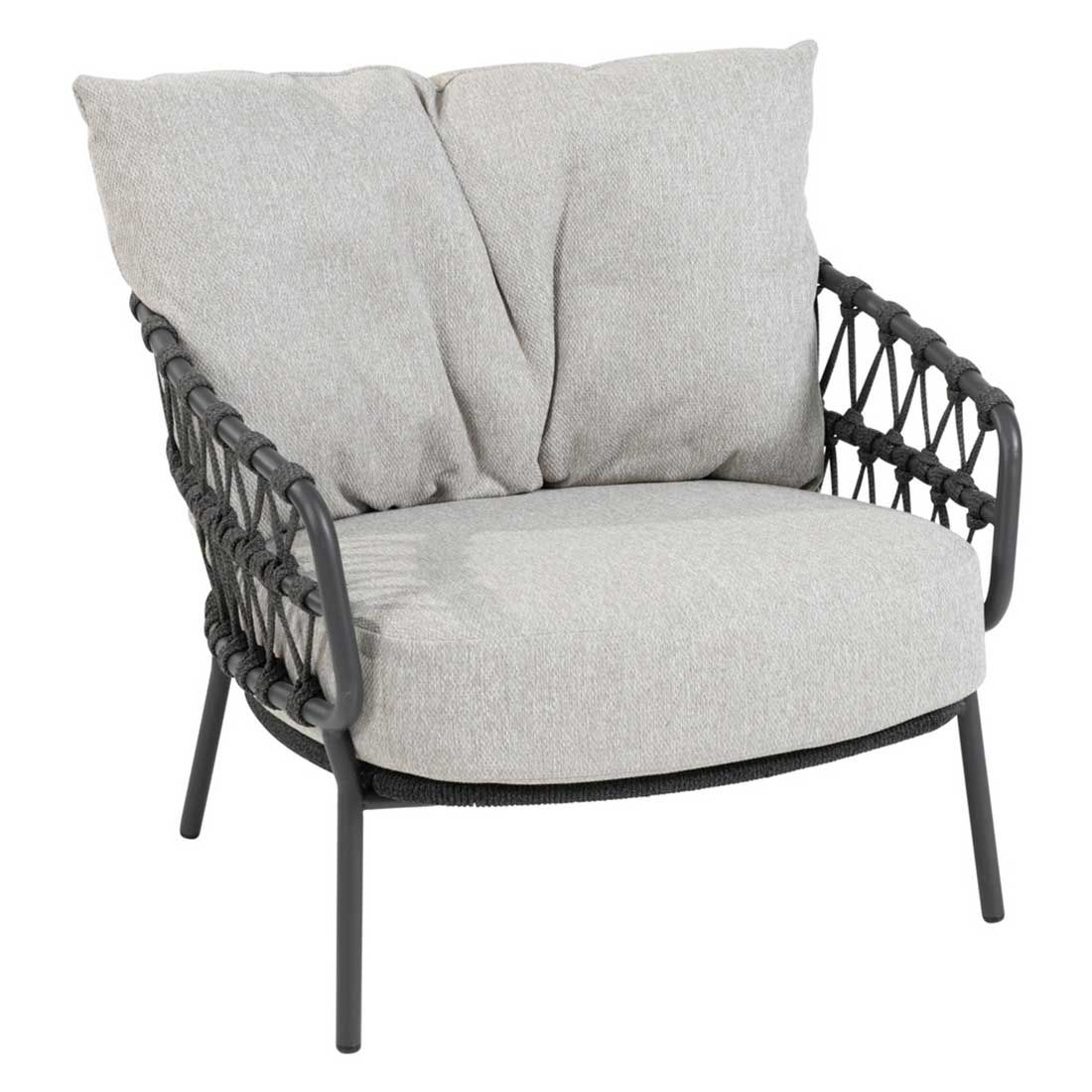 4Seasons Calpi Loungesessel Edelstahl/Rope