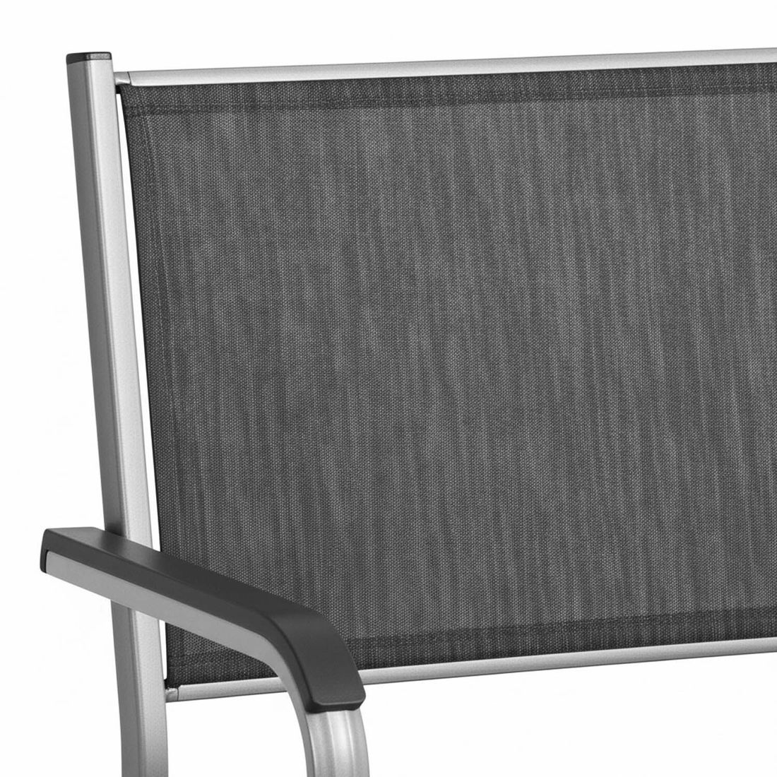 Kettler Basic Plus 2-Sitzer-Gartenbank Aluminium/Outdoorgewebe