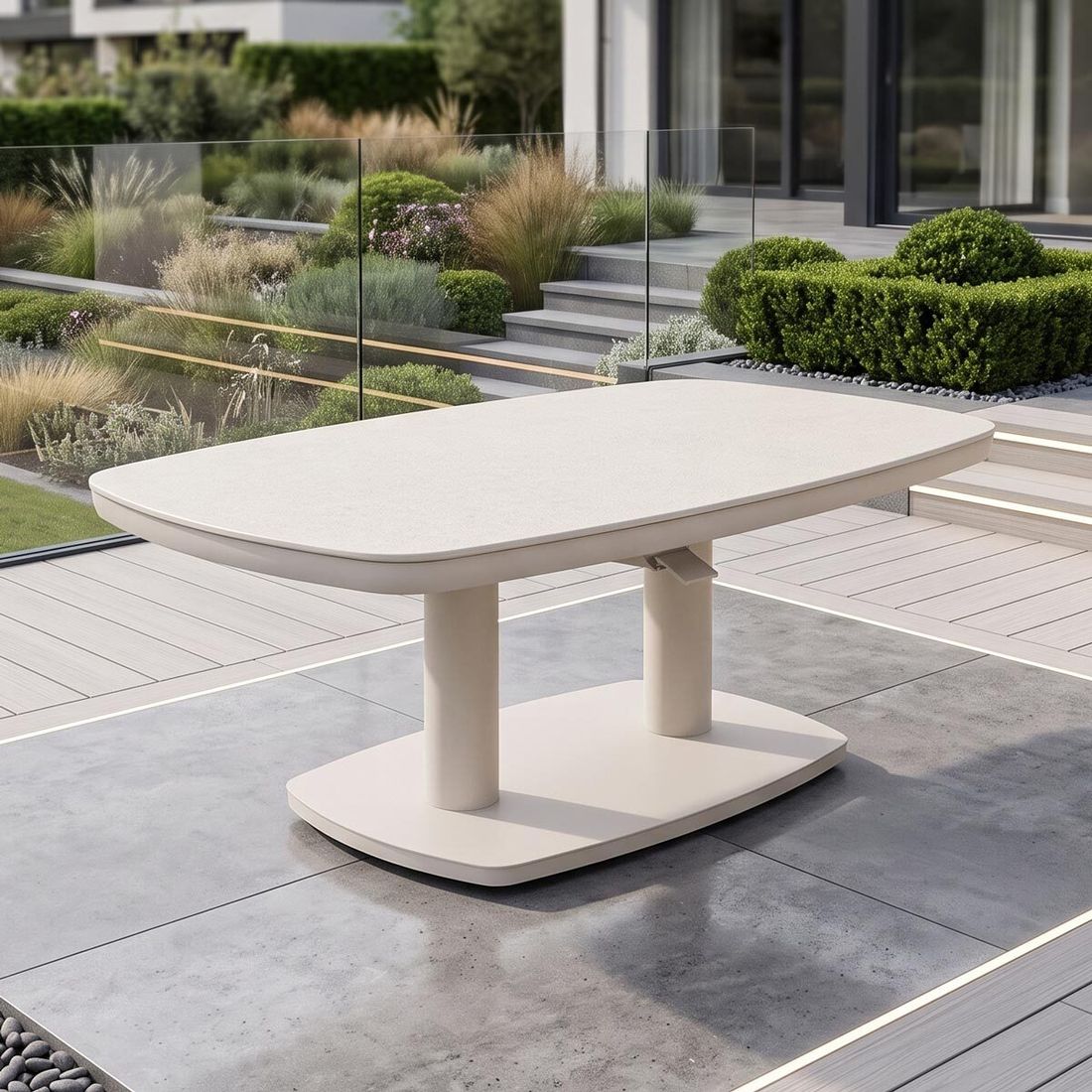 OUTLIV. Nick Lifttisch 135x83cm Aluminium/Sinterstone