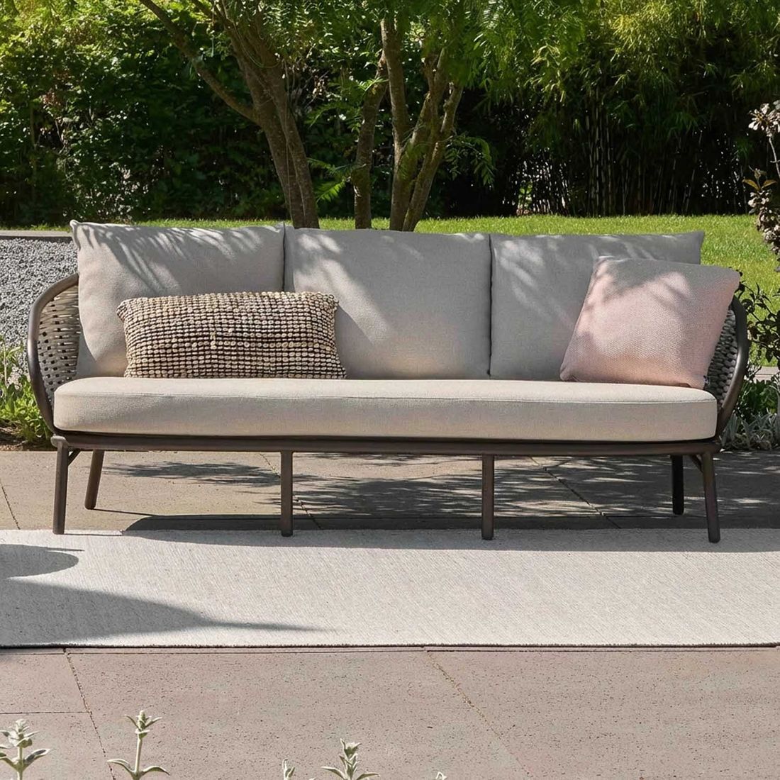 Apple Bee Pine Key Loungeset inkl. Loungetische Aluminium/Polyrattan/Bee Wett