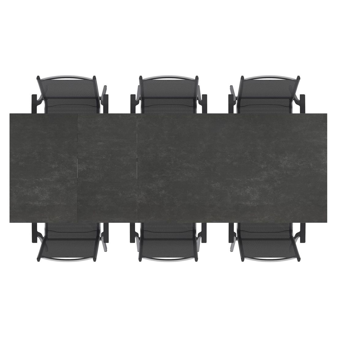 Kettler Basic Plus Gartenmöbel-Set L (6 Plätze) Tisch 160/267x91cm