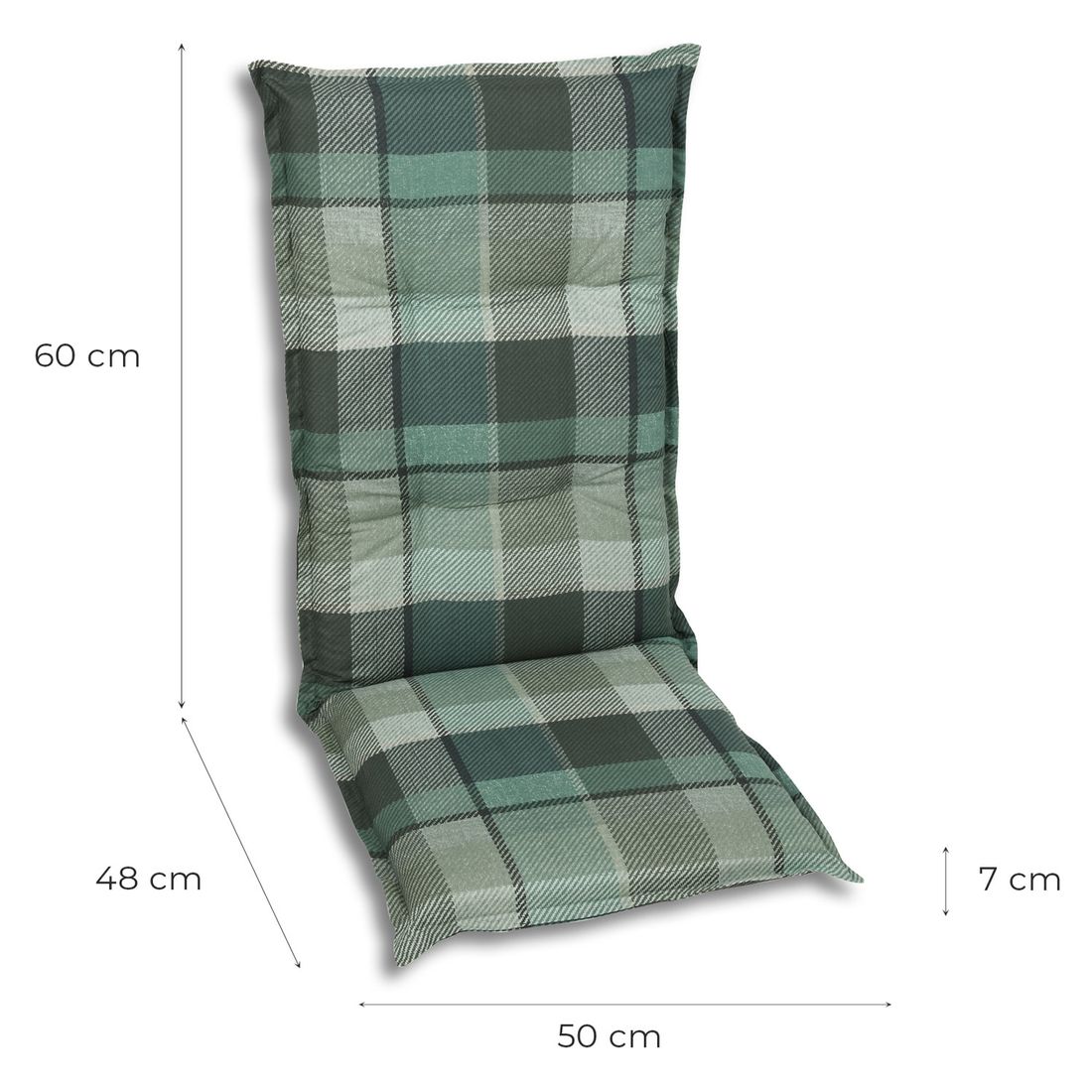 GO-DE Gartenstuhlauflage Mittellehner 50x108cm Mischgewebe