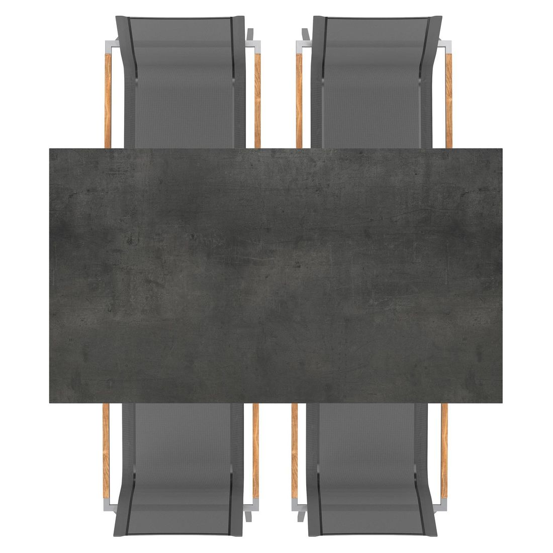 OUTLIV. Rimini Gartenmöbel-Set M (4 Plätze) Tisch 160x90cm