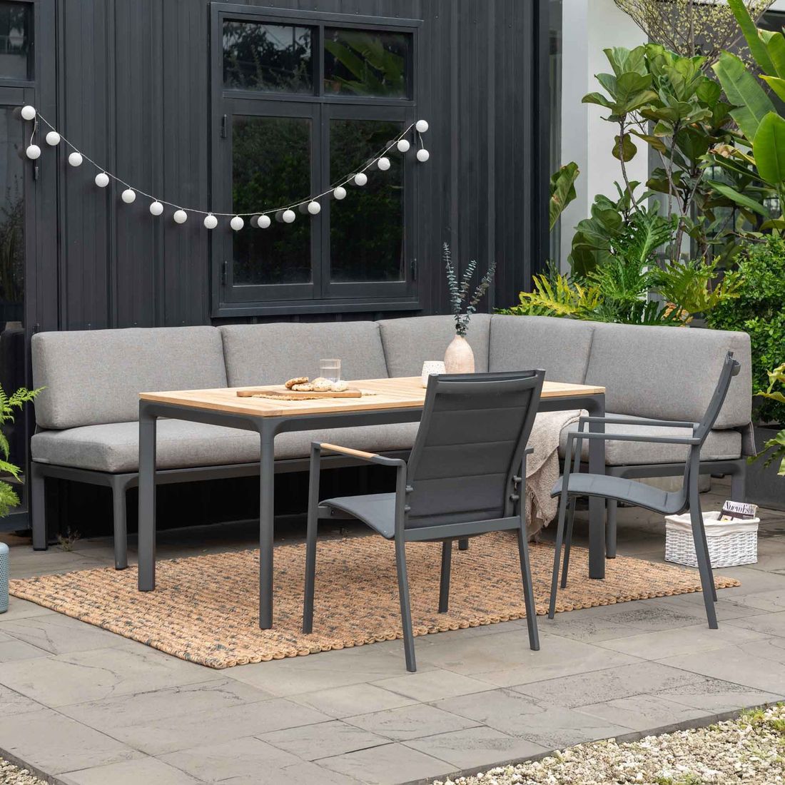 LifestyleGarden Espoo Gartenmöbel-Set M (5 Plätze) Tisch 160x90cm