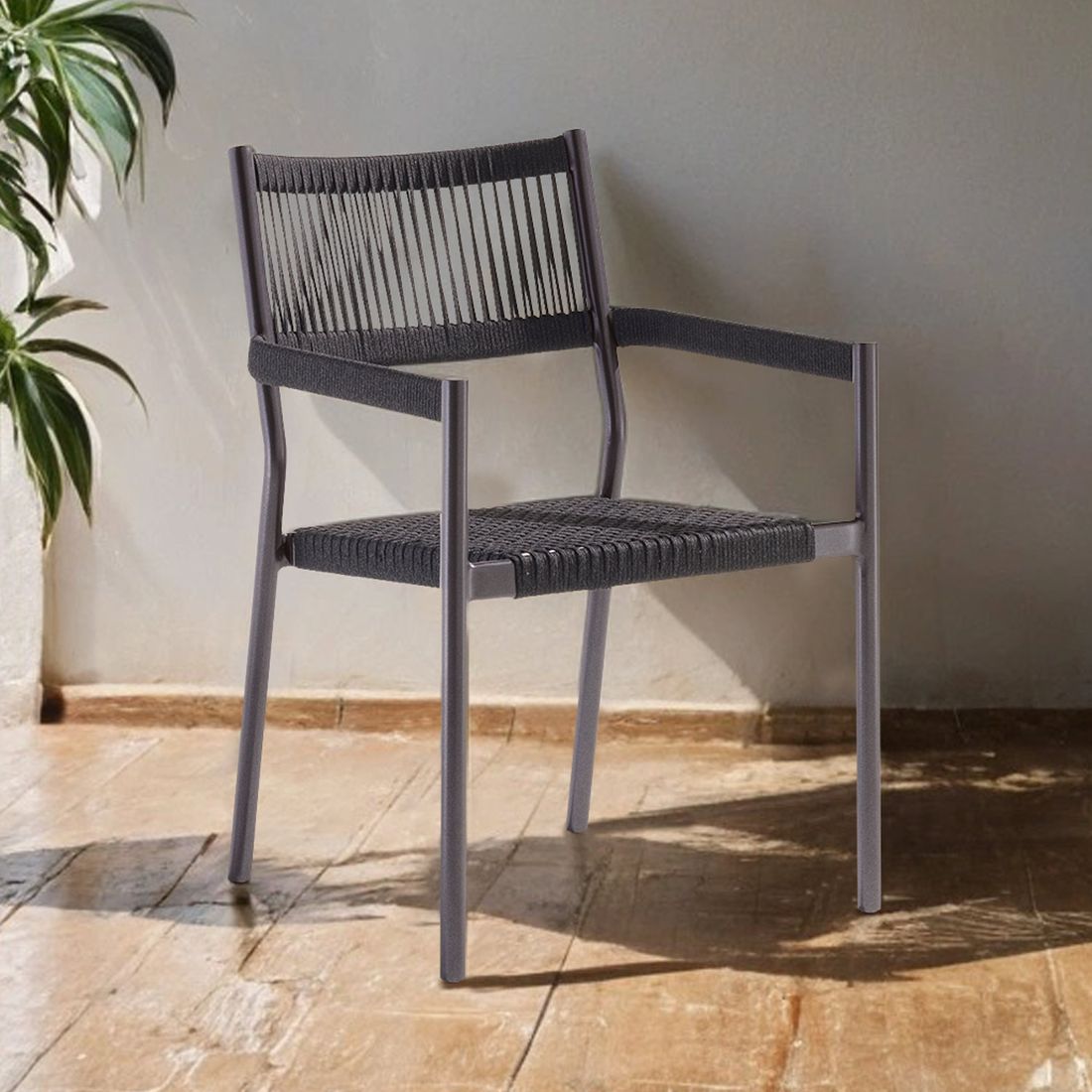 Sieger Rimini Stapelsessel Aluminium/Rope