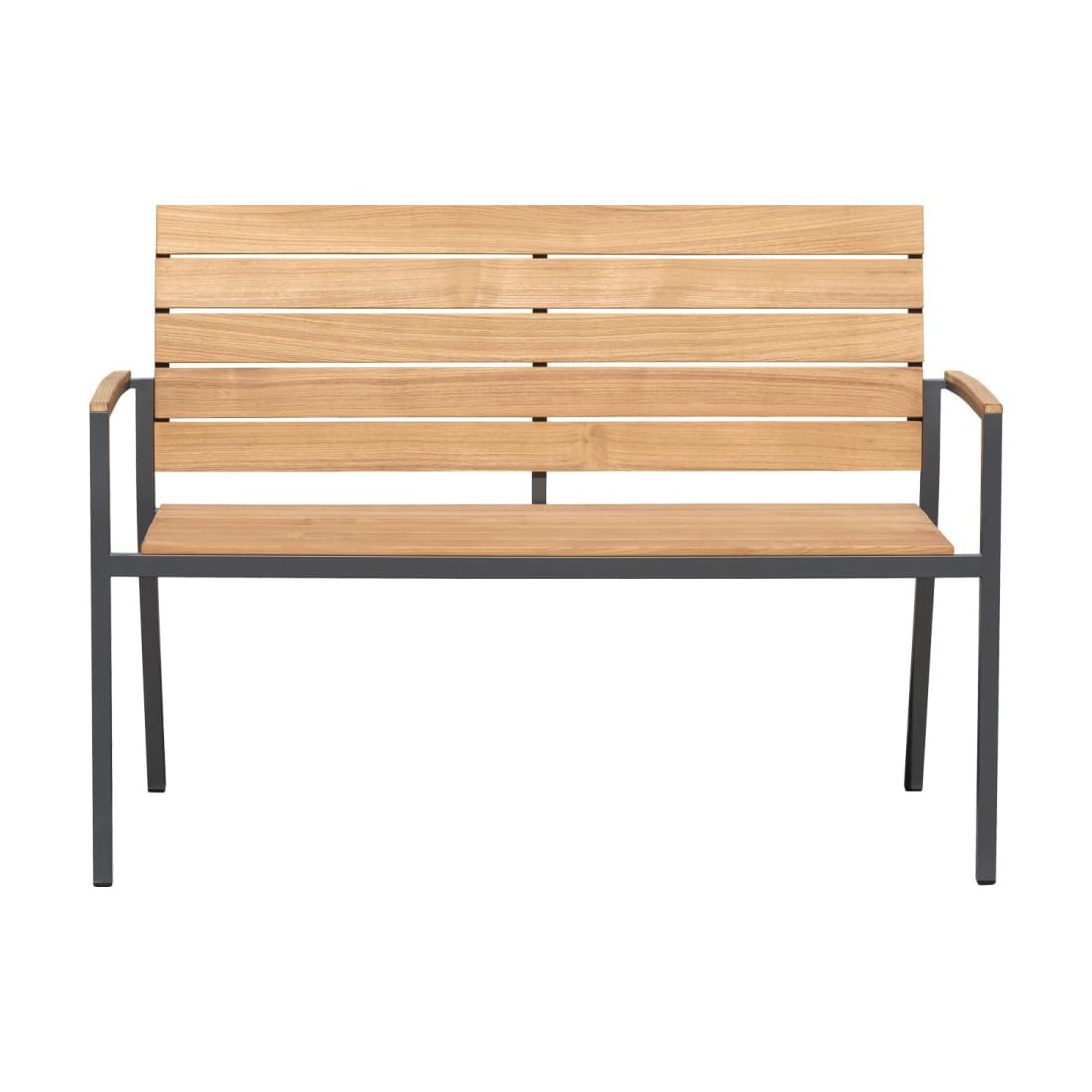 OUTLIV. Pamplona Gartenbank Edelstahl/Teak
