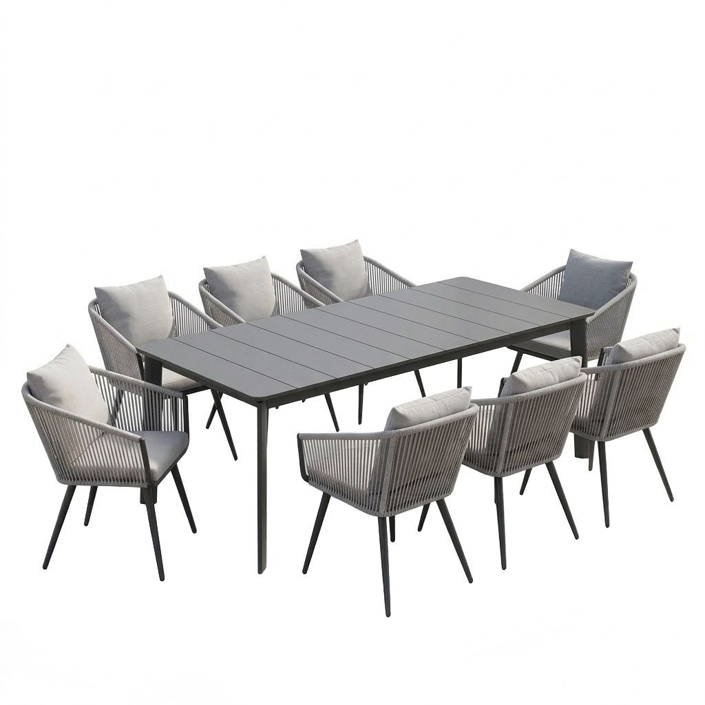 OUTLIV. Alex Gartenmöbel-Set XL (8 Plätze) Tisch 220x100cm