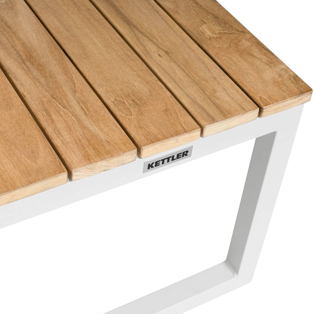 Kettler Ocean Skid Platform Loungetisch 95x70cm Aluminium/Teak