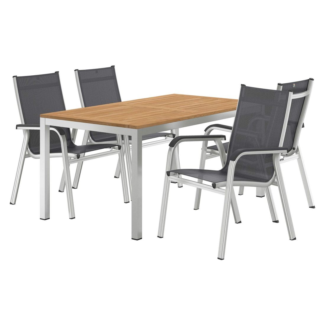 Kettler Basic Plus Gartenmöbel-Set 5-tlg. Tisch 160x90cm