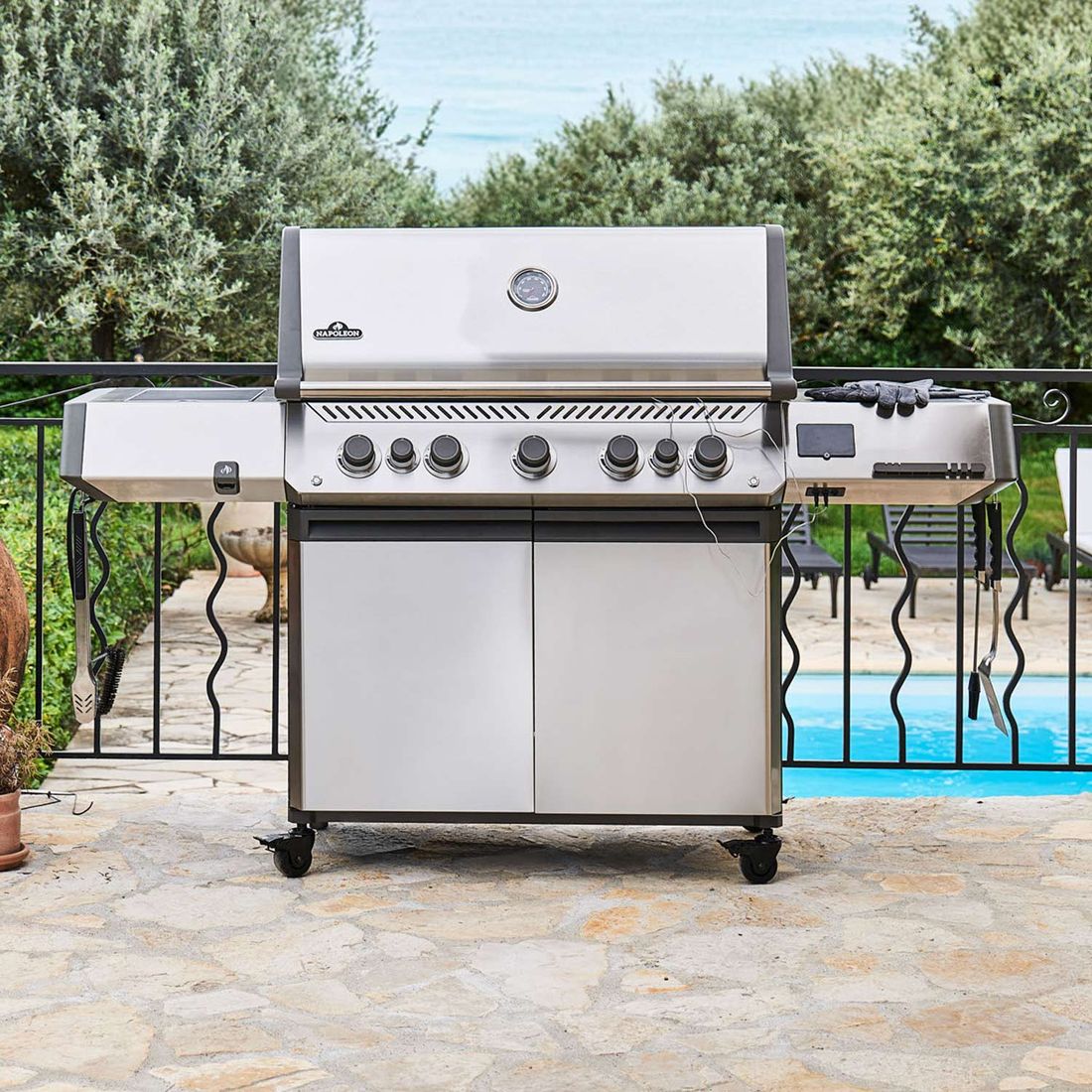 Napoleon Prestige 665 Connected Gasgrill mit Edelstahl-Rosten