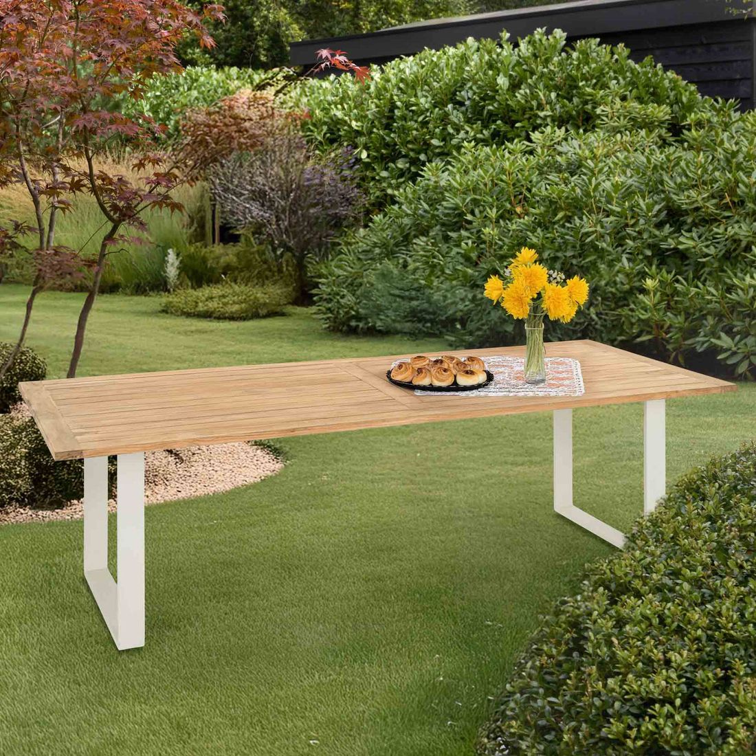 Apple Bee Condor Gartentisch 240x95cm Aluminium/Teak