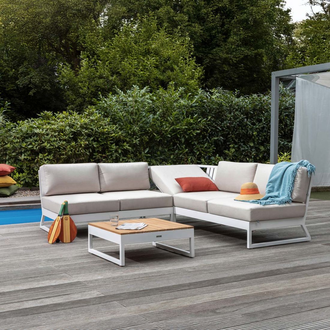 Kettler Ocean Skid Platform Ecklounge Aluminium/Sunbrella