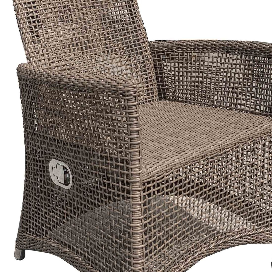 Zebra Loft Gartensessel verstellbar Geflecht