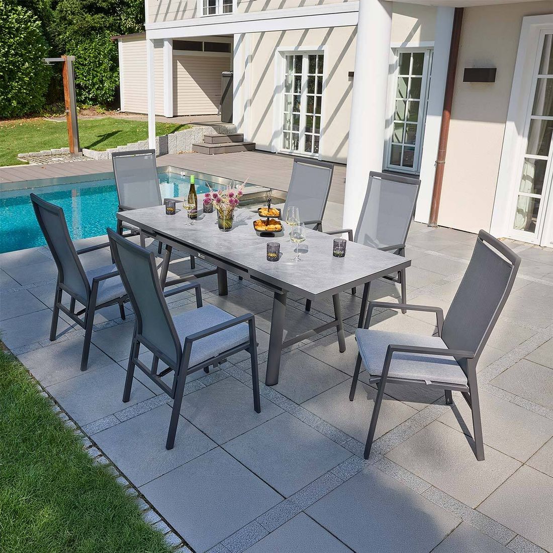 LC Garden Sunfort Gartenmöbel-Set Tisch 160/210x90cm