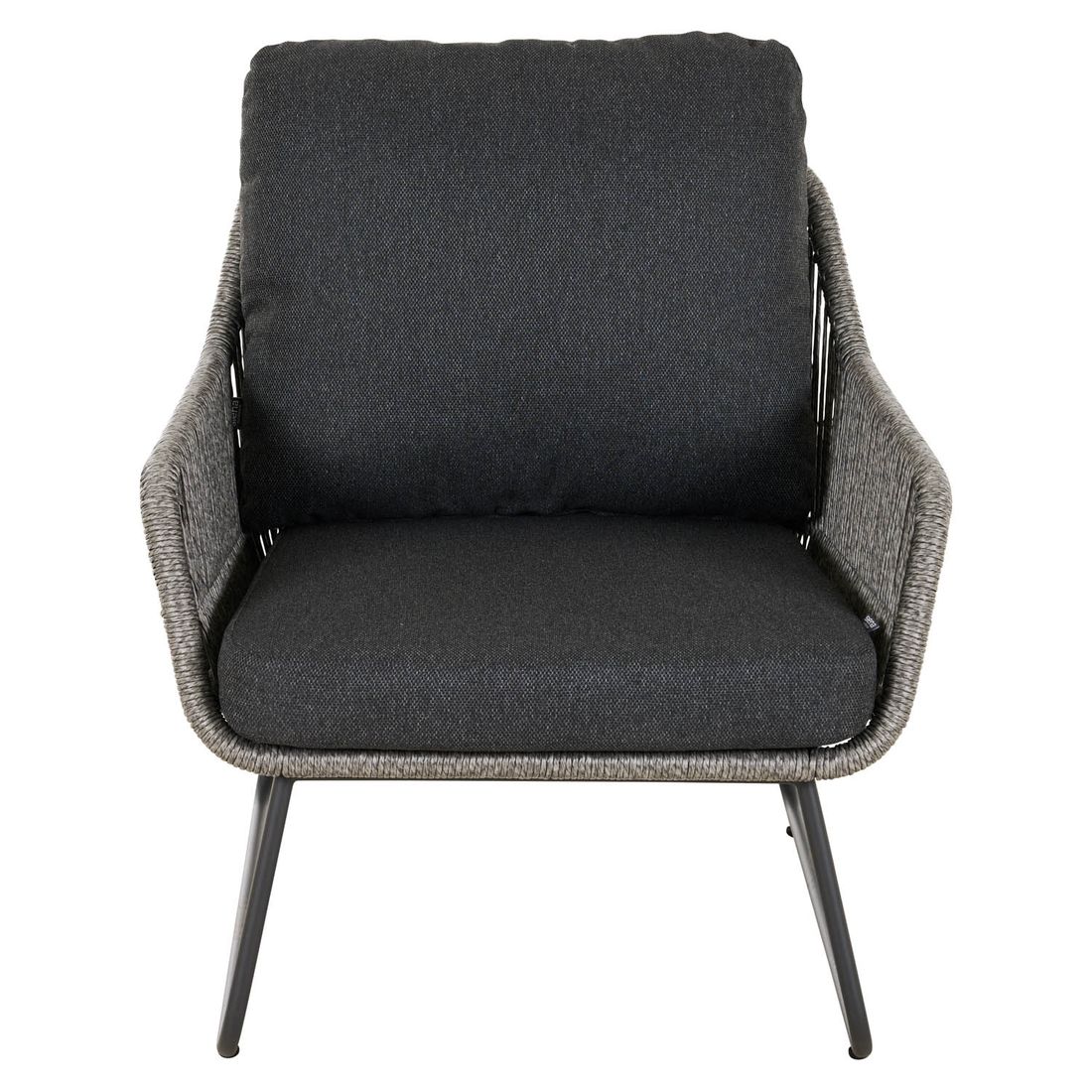 Siena Garden Kansas Loungesessel inkl. Hocker Aluminium/Geflecht