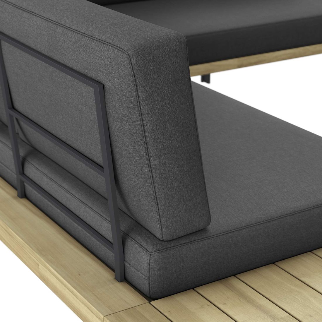 OUTLIV. Barbados Ecklounge Aluminium/Akazie/Polyester