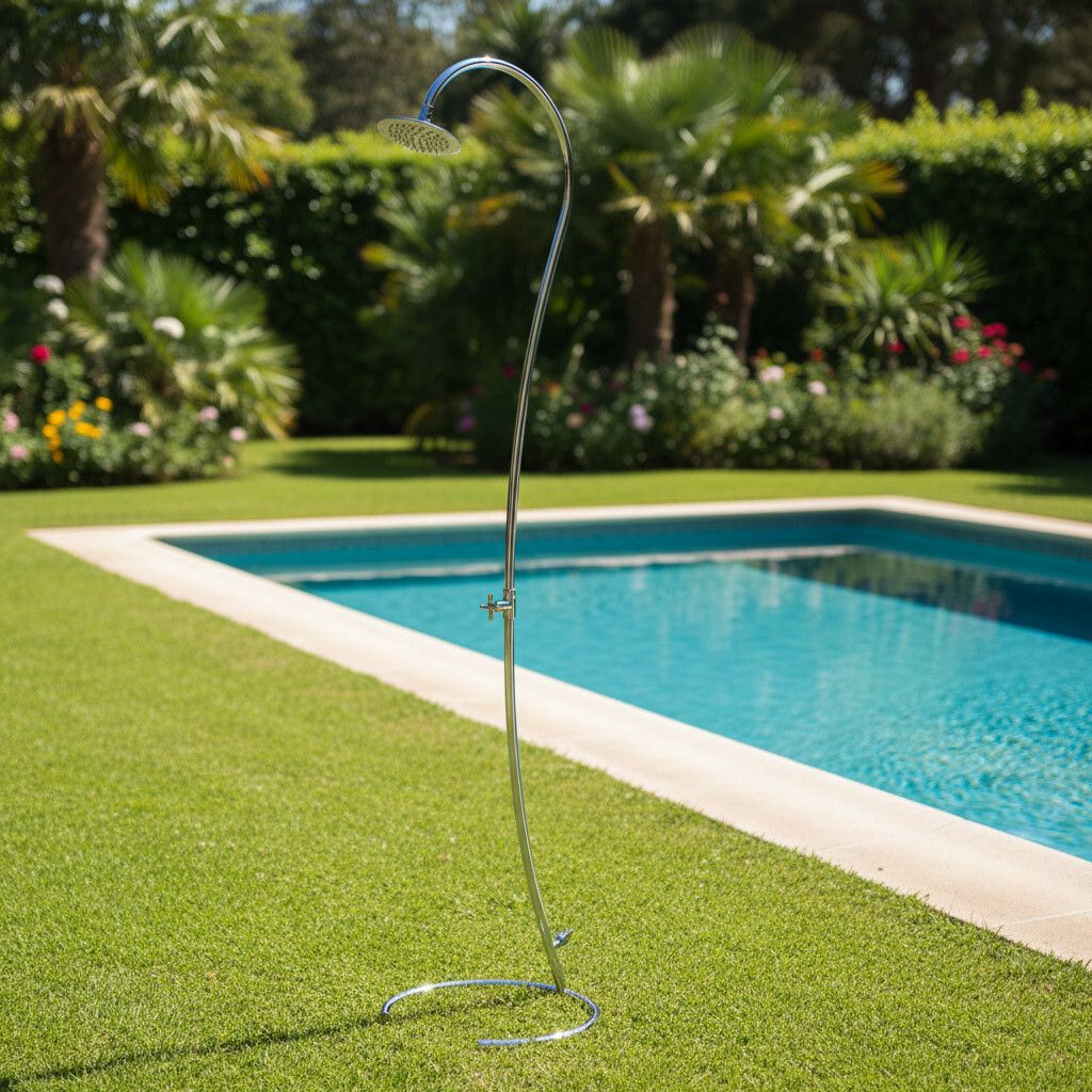 Ideal Cobra Gartendusche Kaltwasser Edelstahl