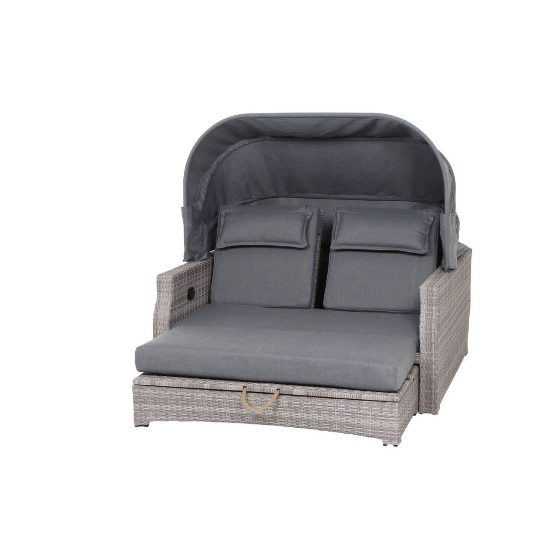 Siena Garden Lobos II Daybed verstellbar Geflecht/Textil inkl. Kissen