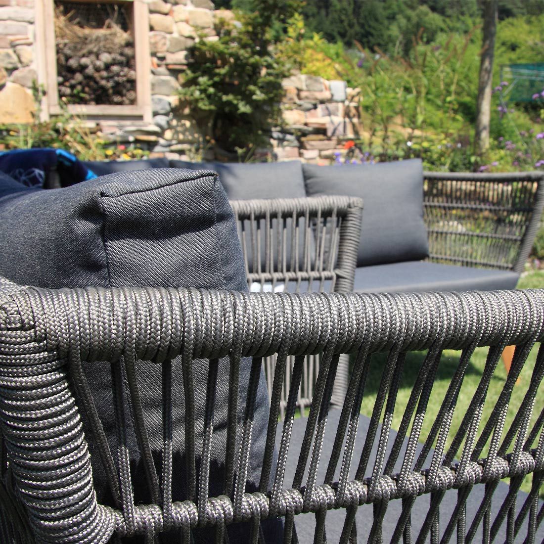 Acamp Alhambra Loungeset inkl. Loungetisch Akazie/Rope
