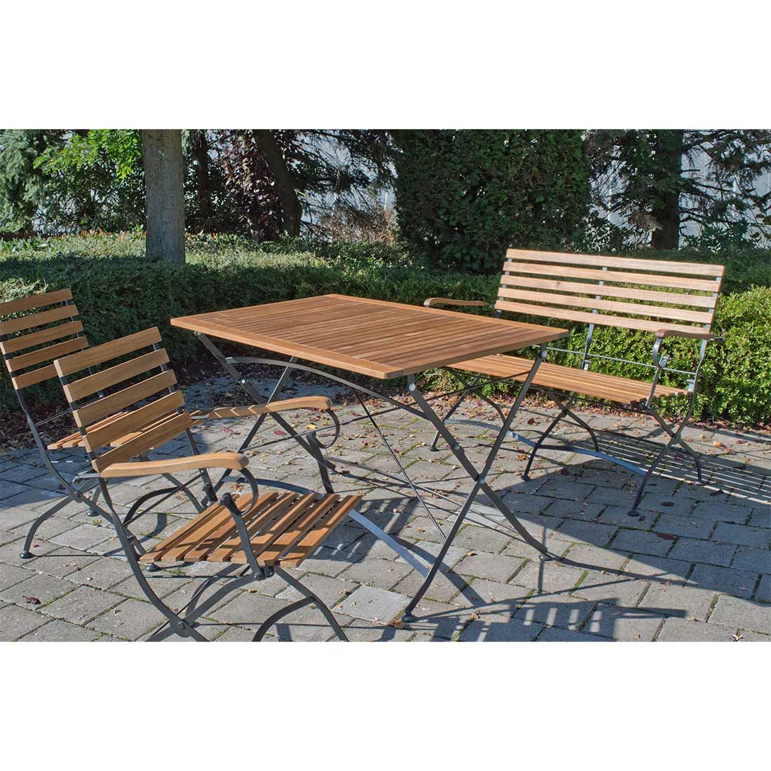 Acamp Lindau Biergarten-Klappstuhl Eisen/Akazie