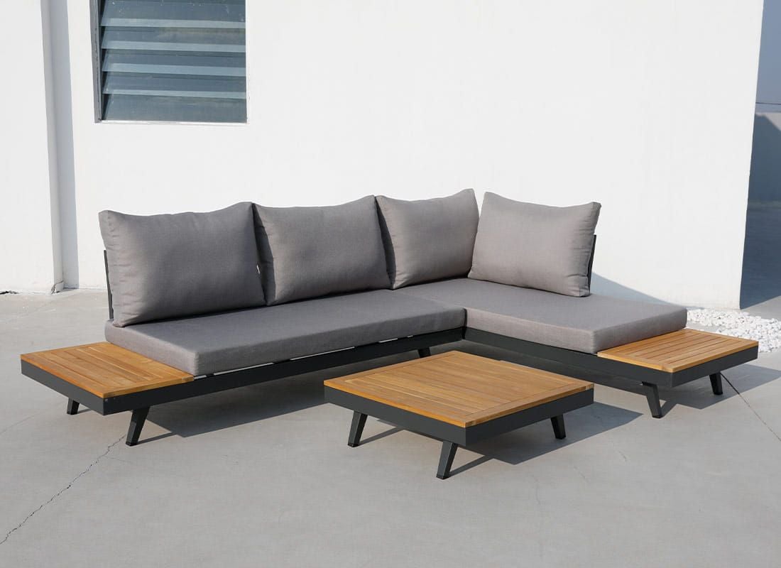 Acamp Naxos Loungeset 3-tlg. mit Tisch 70x70 cm