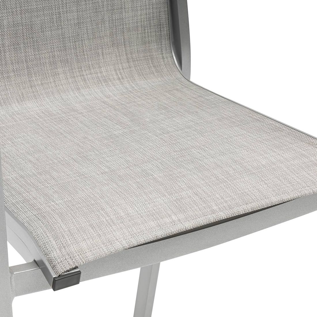 Kettler Rasmus Teak Stapelsessel Aluminium/Outdoorgewebe