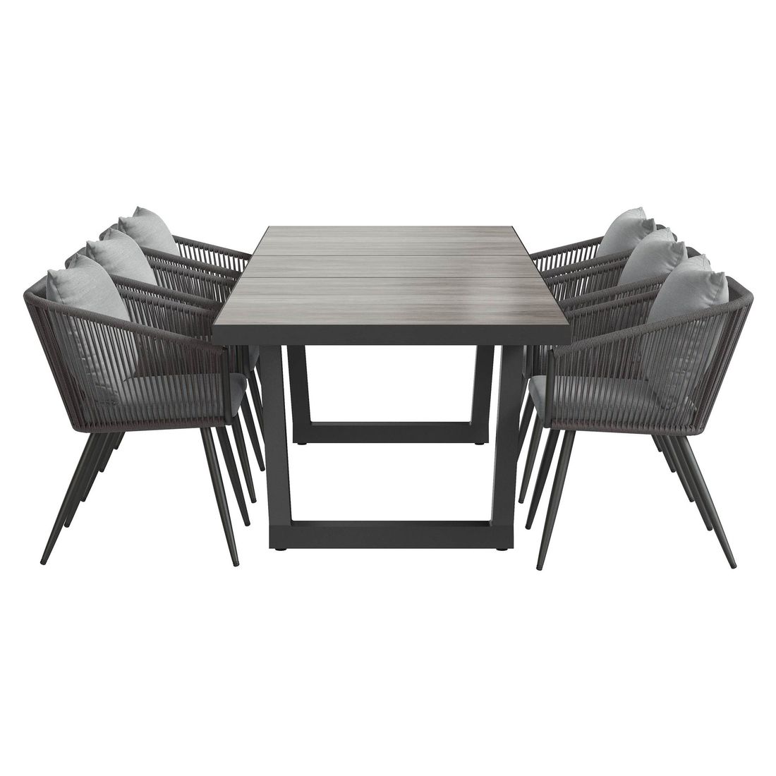 OUTLIV. Alex Gartenmöbel-Set L (6 Plätze) Tisch 200/260x100cm Kufe