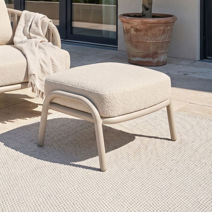 Zebra Ares Loungehocker Aluminium/Sunproof