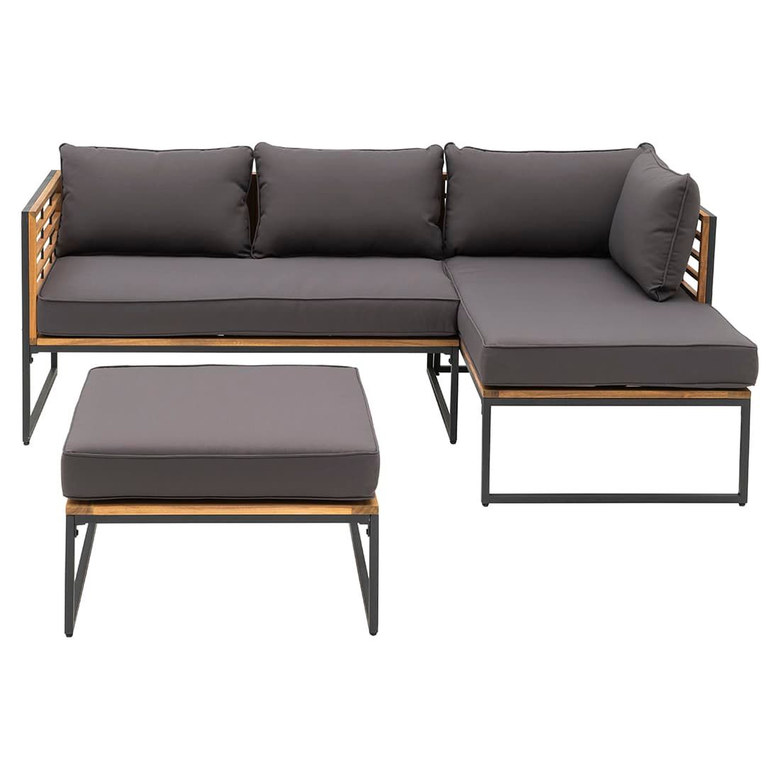 OUTLIV. Floris Ecklounge inkl. Loungetisch Stahl/Akazie/Polyester
