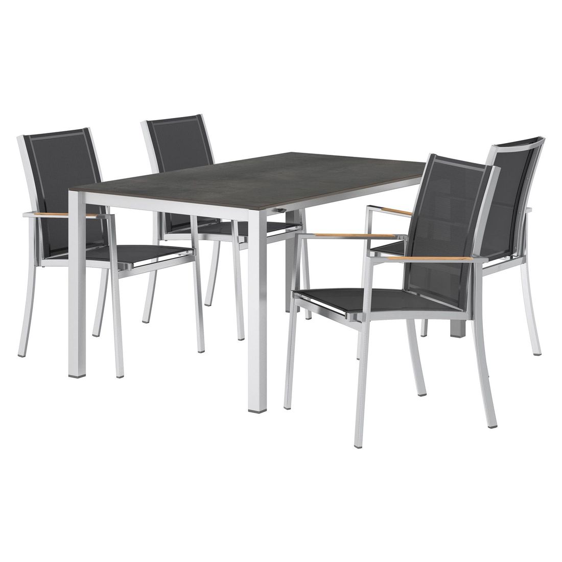 OUTLIV. Oviedo Gartenmöbel-Set M (4 Plätze) Tisch 160/217/269x92cm