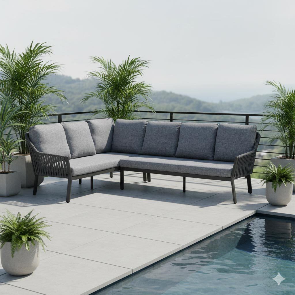 LC Garden Sofano Dininglounge Aluminium/Rope/Olefin