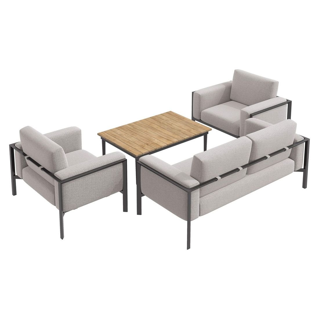 OUTLIV. Toskana Loungeset inkl. Loungetisch Aluminium/Sunproof