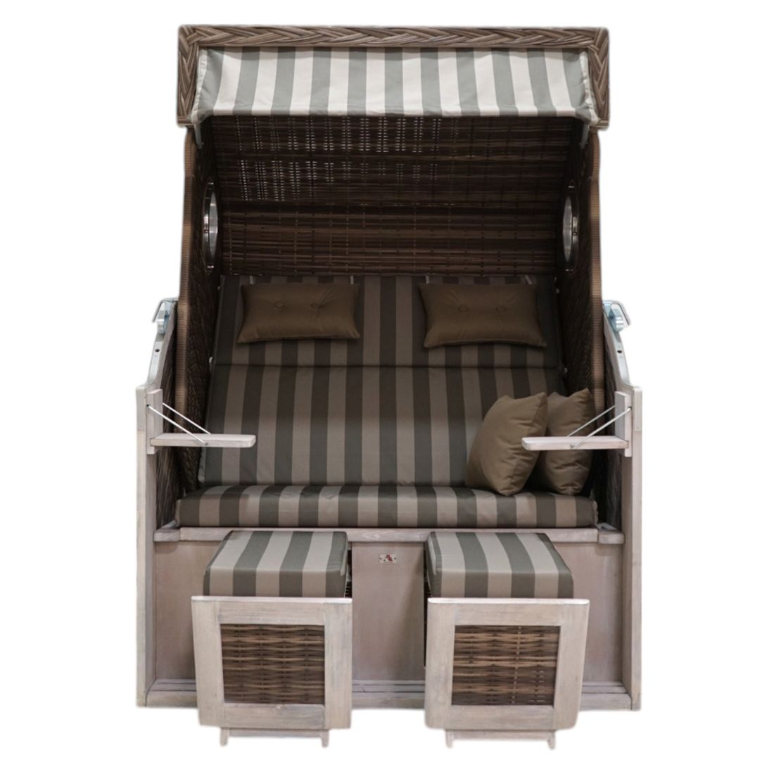 deVries Pure Cliff XL Sun Strandkorb Geflecht/Pinie Des. 481