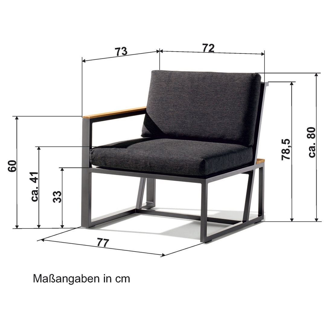 Sieger Havanna Eck-/Endmodul Aluminium/Sunproof