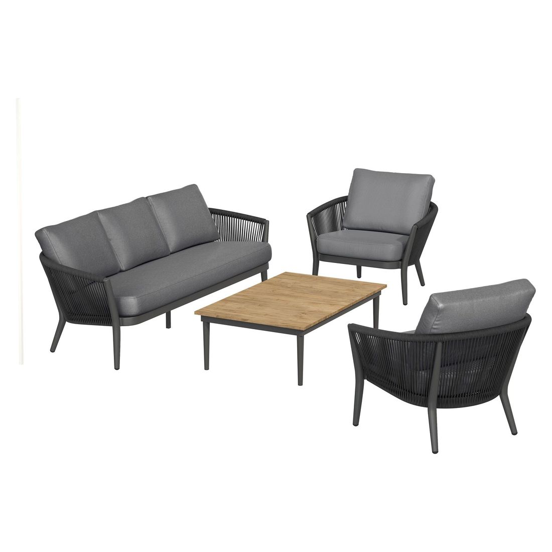 OUTLIV. Monet Loungeset inkl. Loungetisch Aluminium/Rope/Olefin