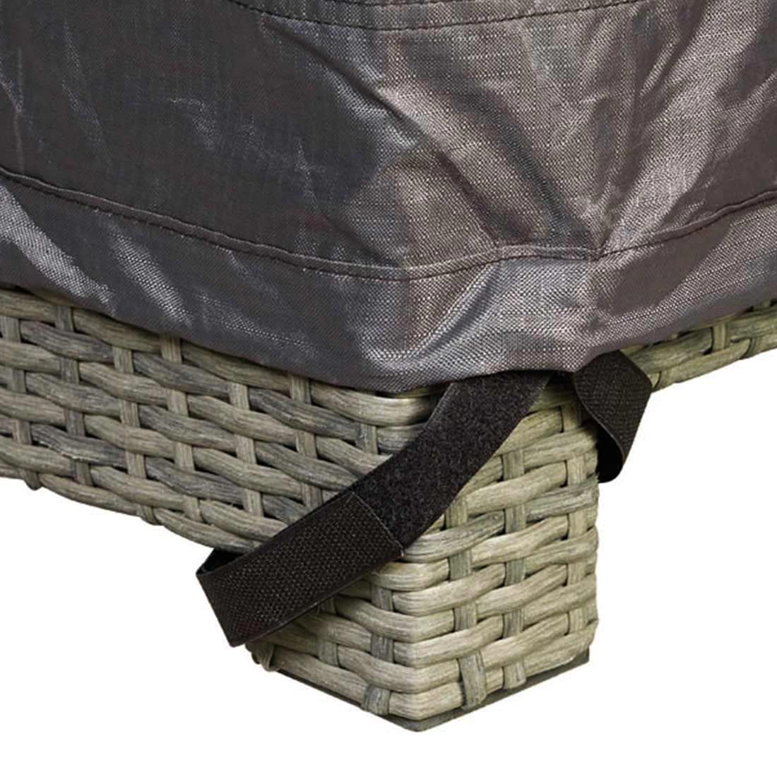 AeroCover Schutzhülle für Ecklounge 255x255x90x65/90cm Polyester