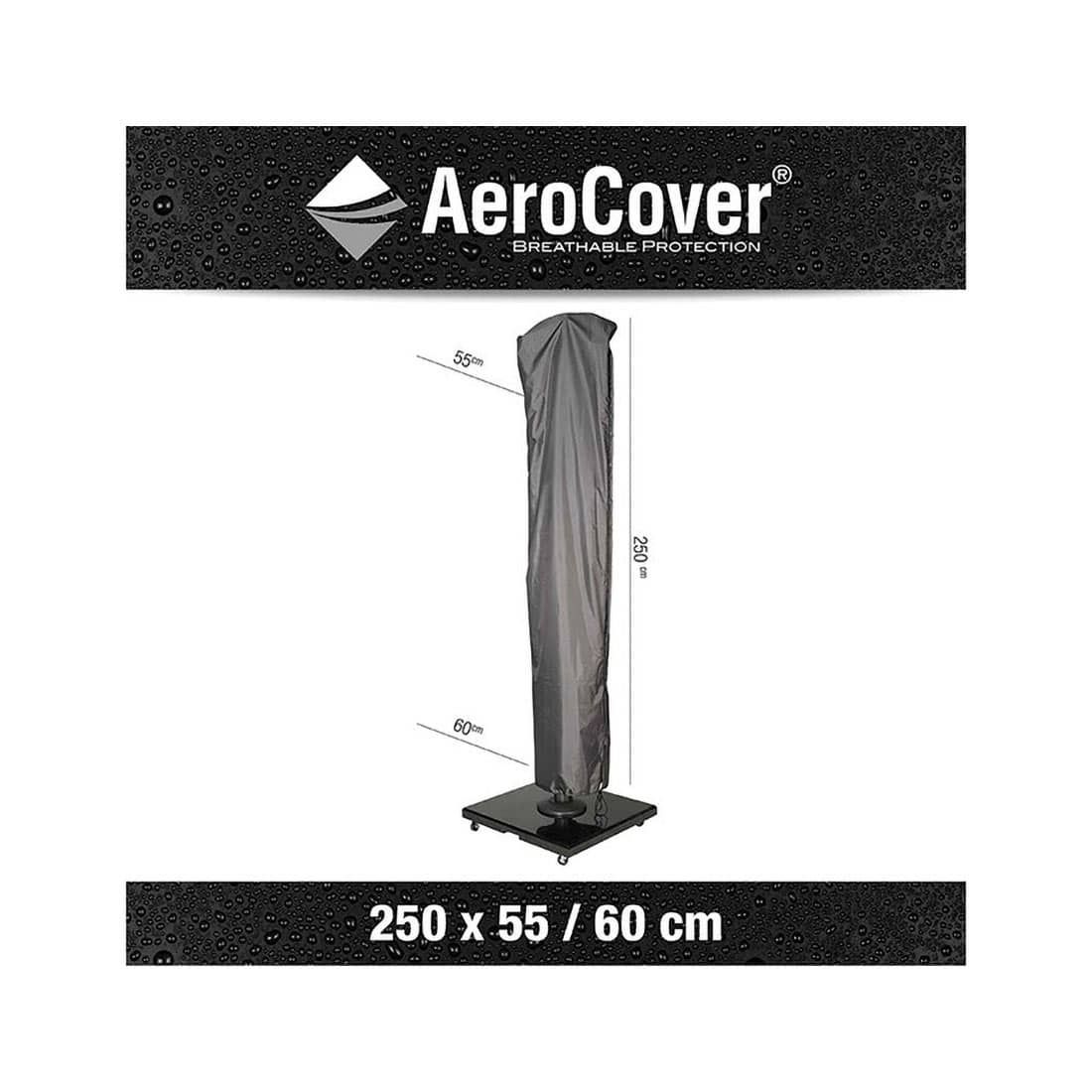 AeroCover Schutzhaube für Ampelschirme Ø350cm/300x300cm mit geradem Standrohr Polyester