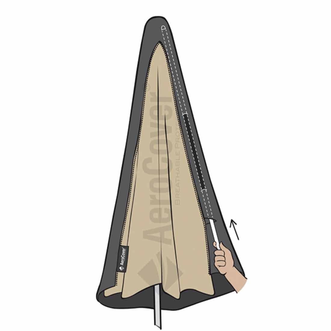 AeroCover Mittelstockschirm Schutzhülle bis Ø400cm Polyester