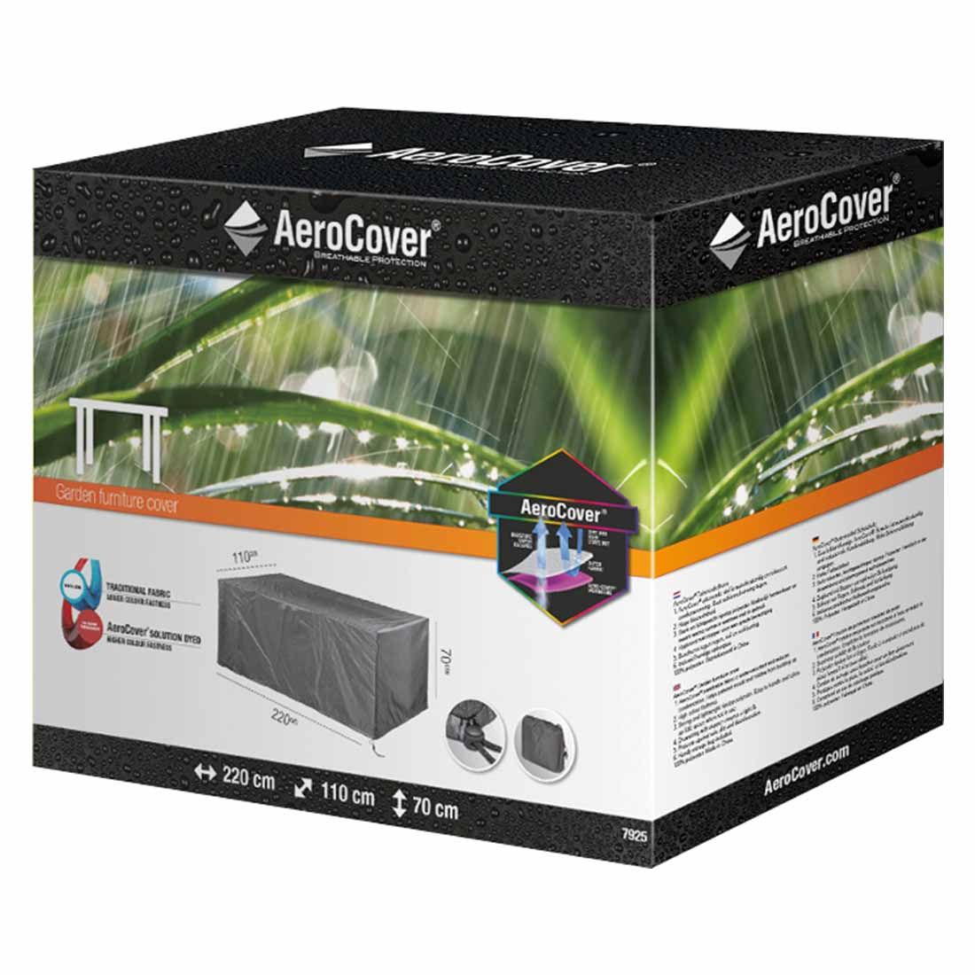 AeroCover Gartentisch Schutzhülle 220x110x70cm Polyester