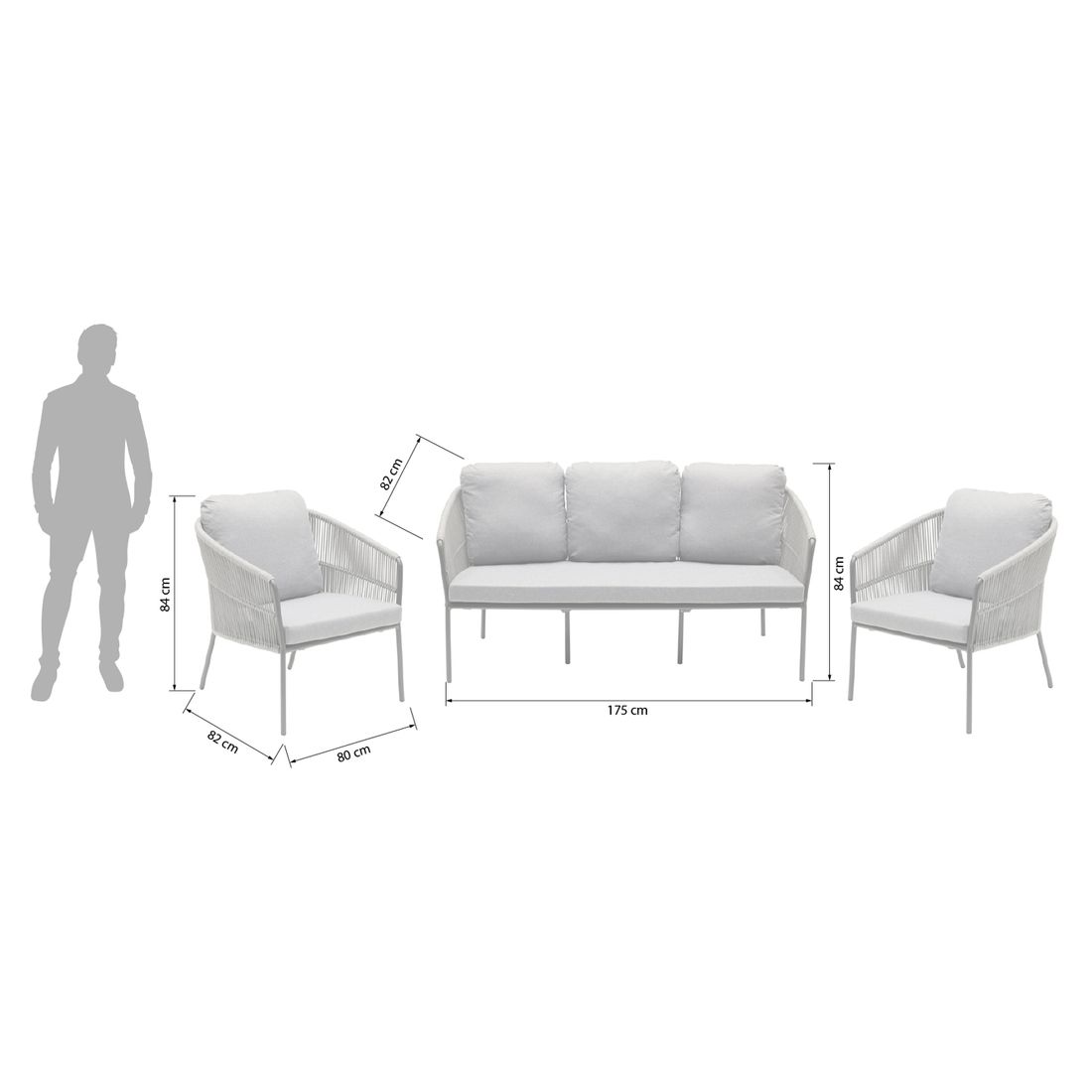 LC Garden Covo Loungeset Aluminium/Rope/Olefin