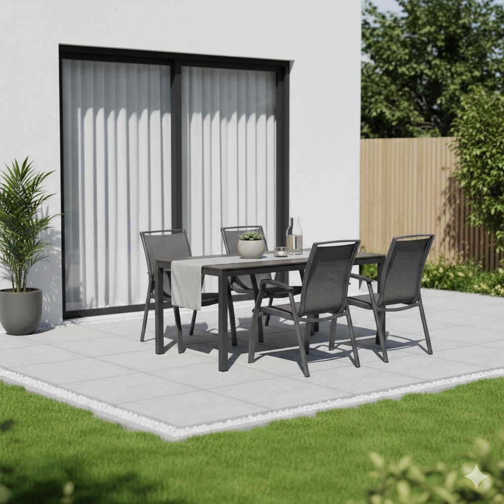 Kettler Forma II Gartenmöbel-Set M (4 Plätze) mit OUTLIV. Tisch 160x90cm