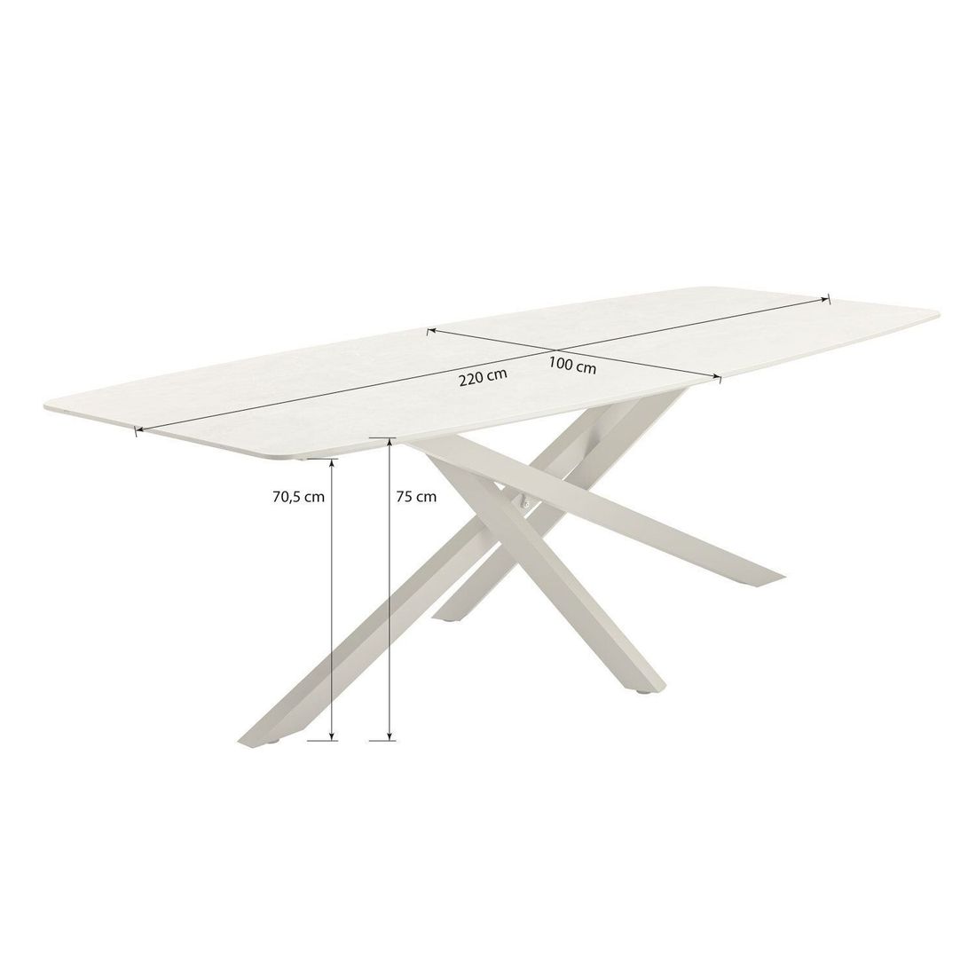 LC Garden Bari Gartenmöbel-Set Tisch 220x100cm