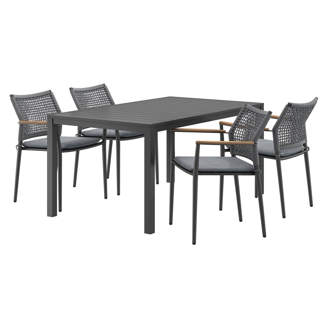 OUTLIV. Aruba Gartenmöbel-Set M (4 Plätze) Tisch 155x90cm