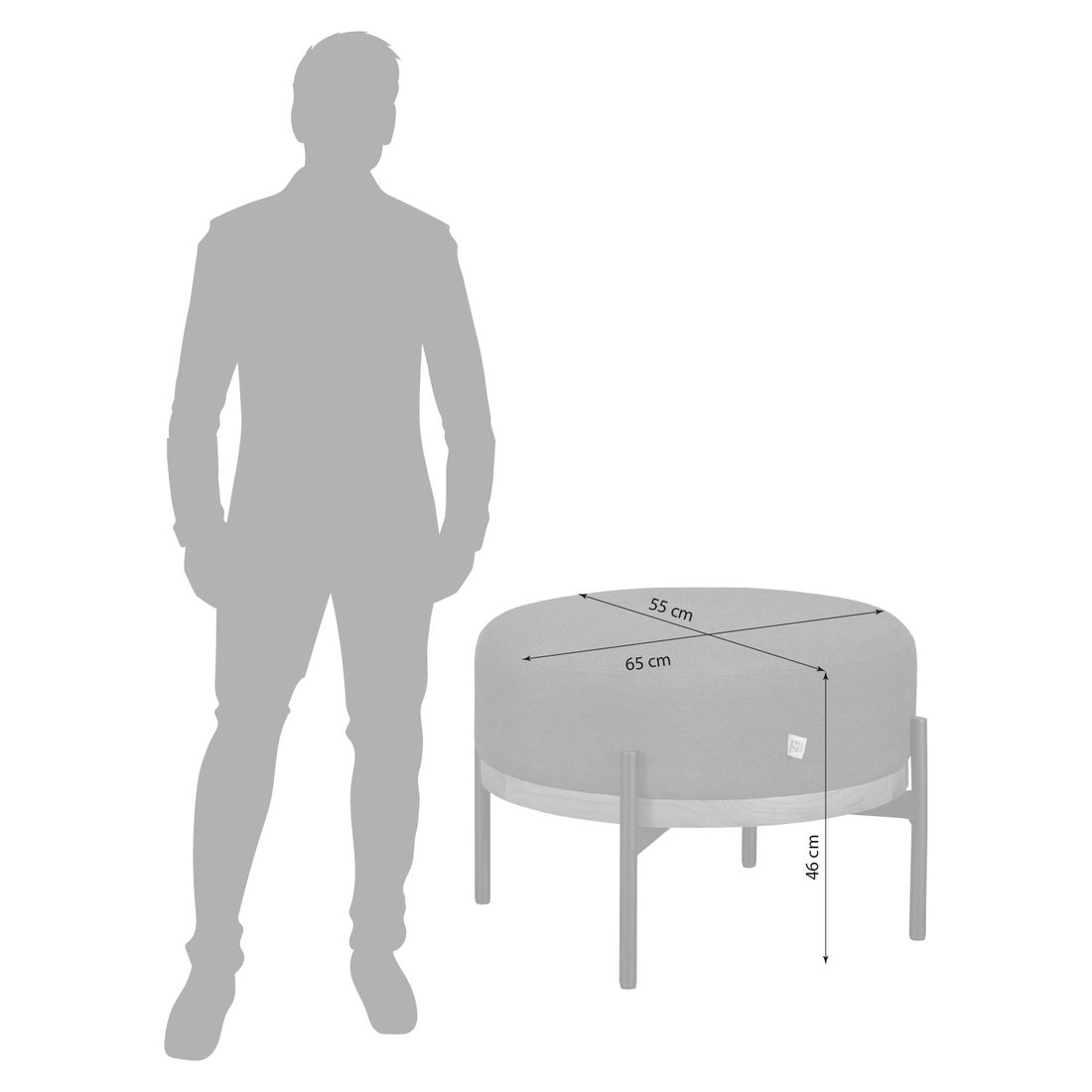 LC Garden Sunbay Loungehocker Aluminium/Sunbrella