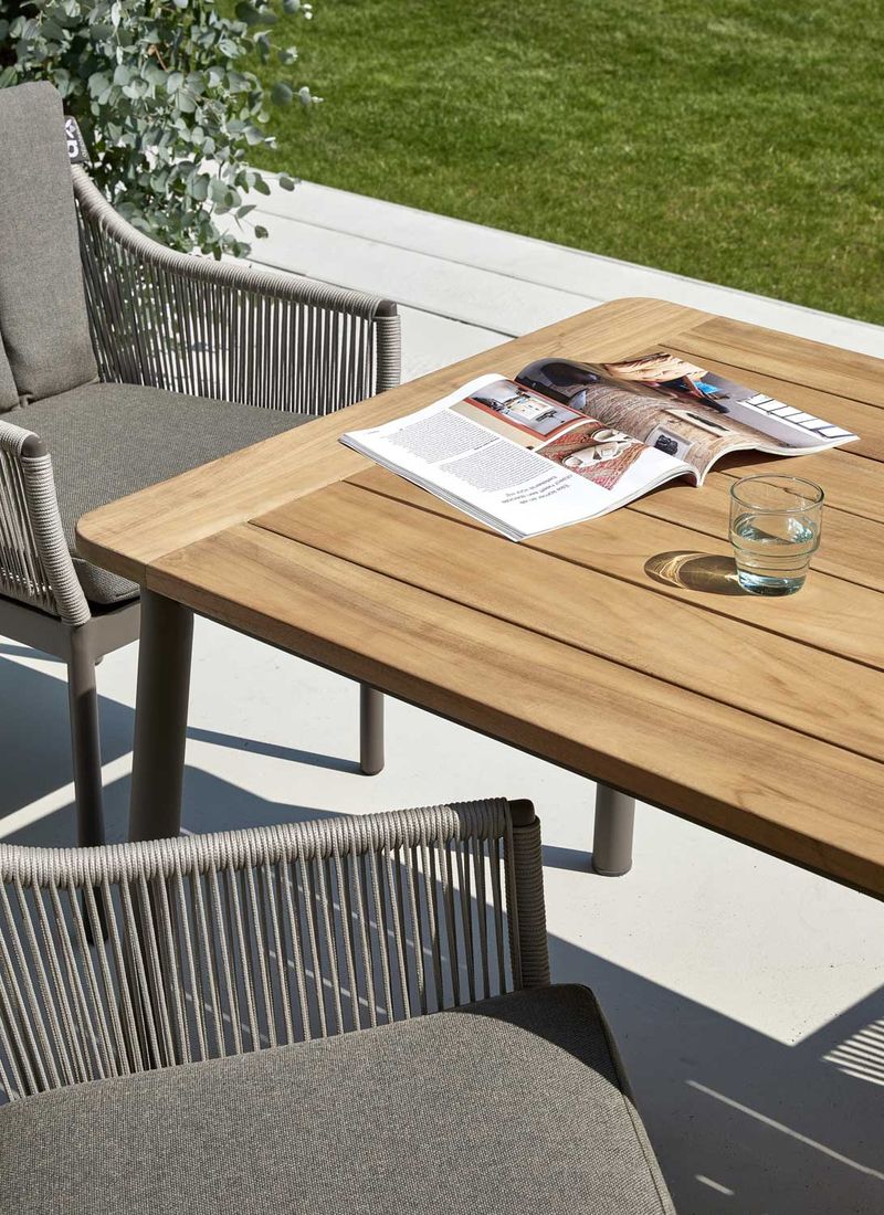 Apple Bee Bijou Gartentisch 180x90cm Aluminium/Teak