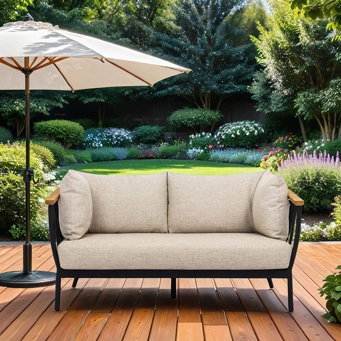 Apple Bee Condor Gartensofa Aluminium/Bee Wett