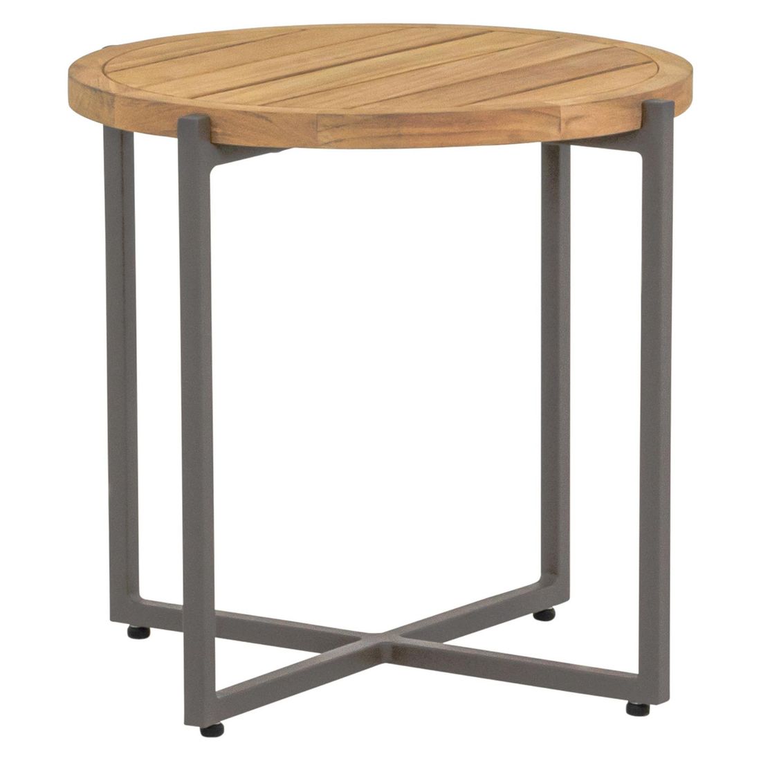 Apple Bee Condor Beistelltisch Ø54cm Aluminium/Teak