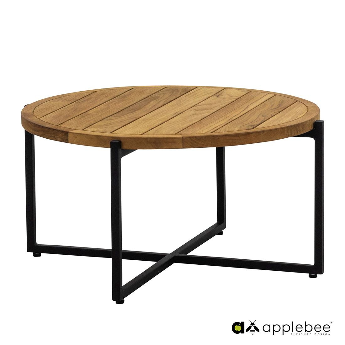 Apple Bee Condor Loungetisch  Ø74x38cm Aluminium/Teak