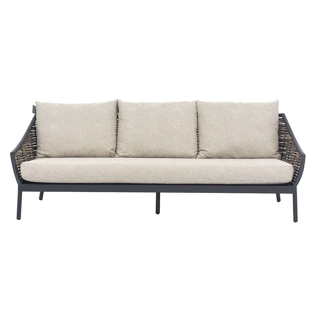 Apple Bee Milou Gartenloungesofa Aluminium/Polyrattan/Bee Wett